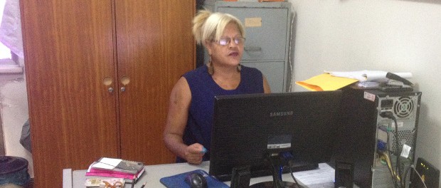 Mônica Cunha na sede do Rede