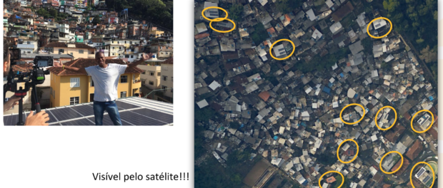 Energia solar no Santa Marta instalado pela Insolar é visível por satélite