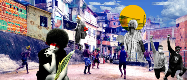 Racismo e Antirracismo nas favelas. Arte por: David Amen