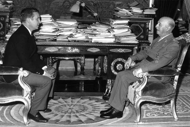 Juan Samaranch e o ditador espanhol Francisco Franco
