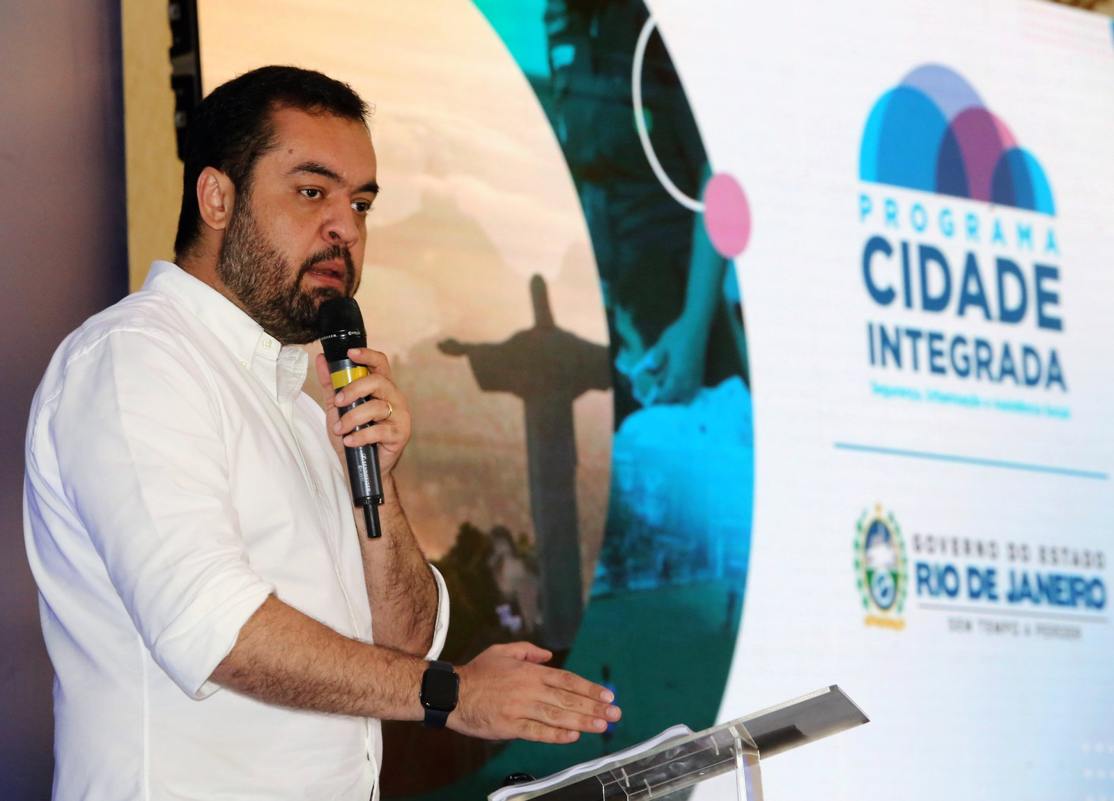 Governador Cláudio Castro apresenta o programa Cidade Integrada no Palácio Guanabara.