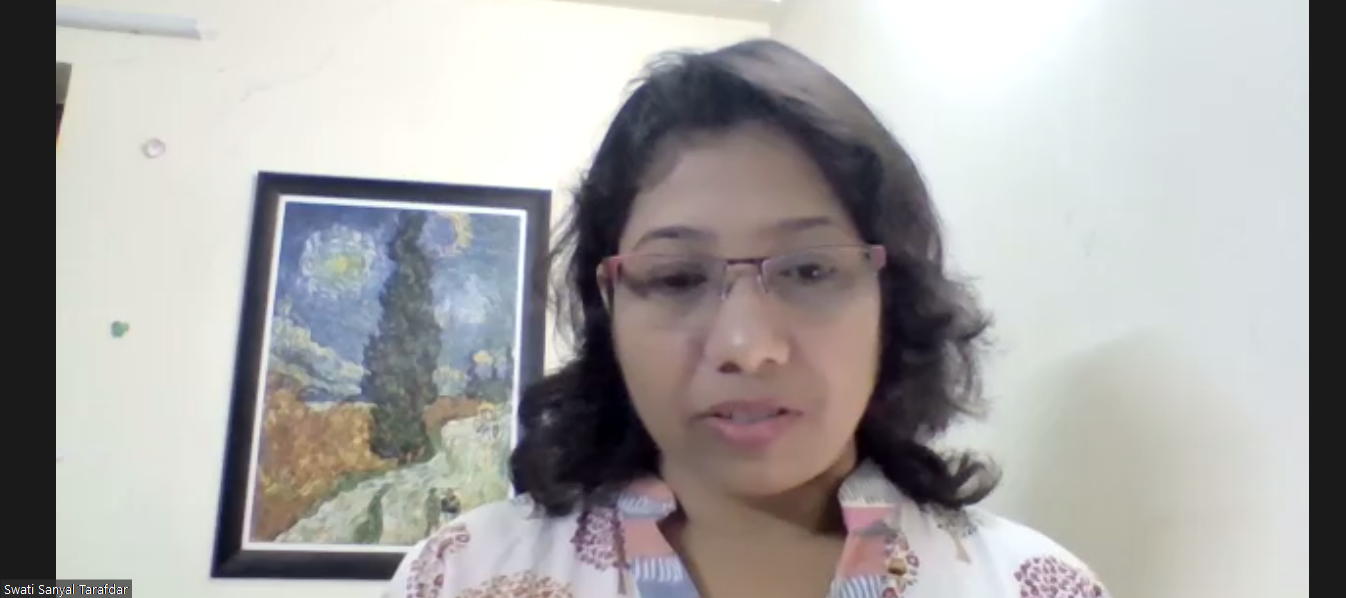 Swati Sanyal Tarafdar, repórter independente de jornalismo de soluções baseada no sul da Índia, região industrial e agrícola bastante degradada e explorada.