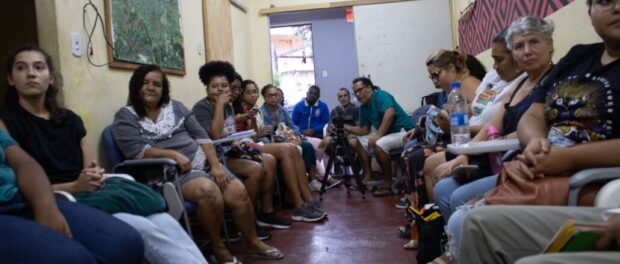 Público do Primeiro encontro do Plano de Ação Popular do Complexo, com a discussão 'A Saúde e o Saneamento que Queremos'.