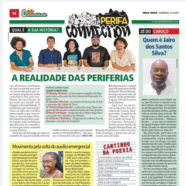 Perifa Connection quer cobrir as eleições de forma criativa e estratégica. Foto: Reprodução Jornal Meia Hora
