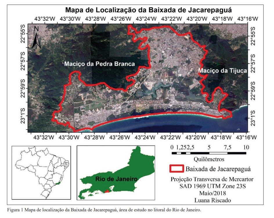 Mapa de localização da Baixada de Jacarepaguá. Anuário do Instituto de Geociências/UFRJ
