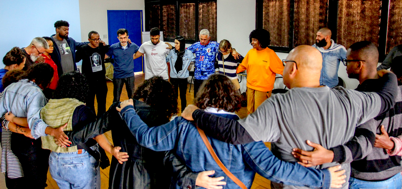 Igreja Redenção BXD reunida no Colab Space coworking em Nilópolis. Foto: Janaina Tavares