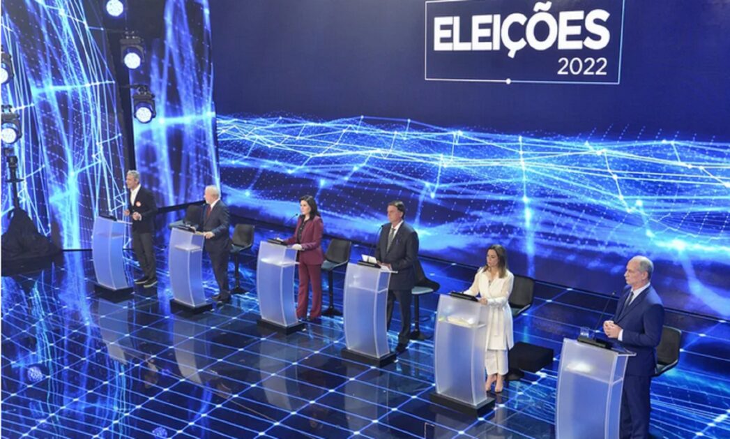 Principais candidatos à presidência da República em debate.