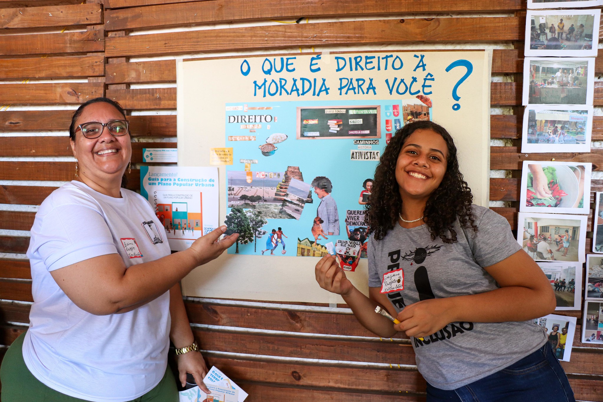 Colagem feita pelos participantes sobre o Direito à Moradia - atividade do Termo Territorial Coletivo. Foto: Alexandre Cerqueira