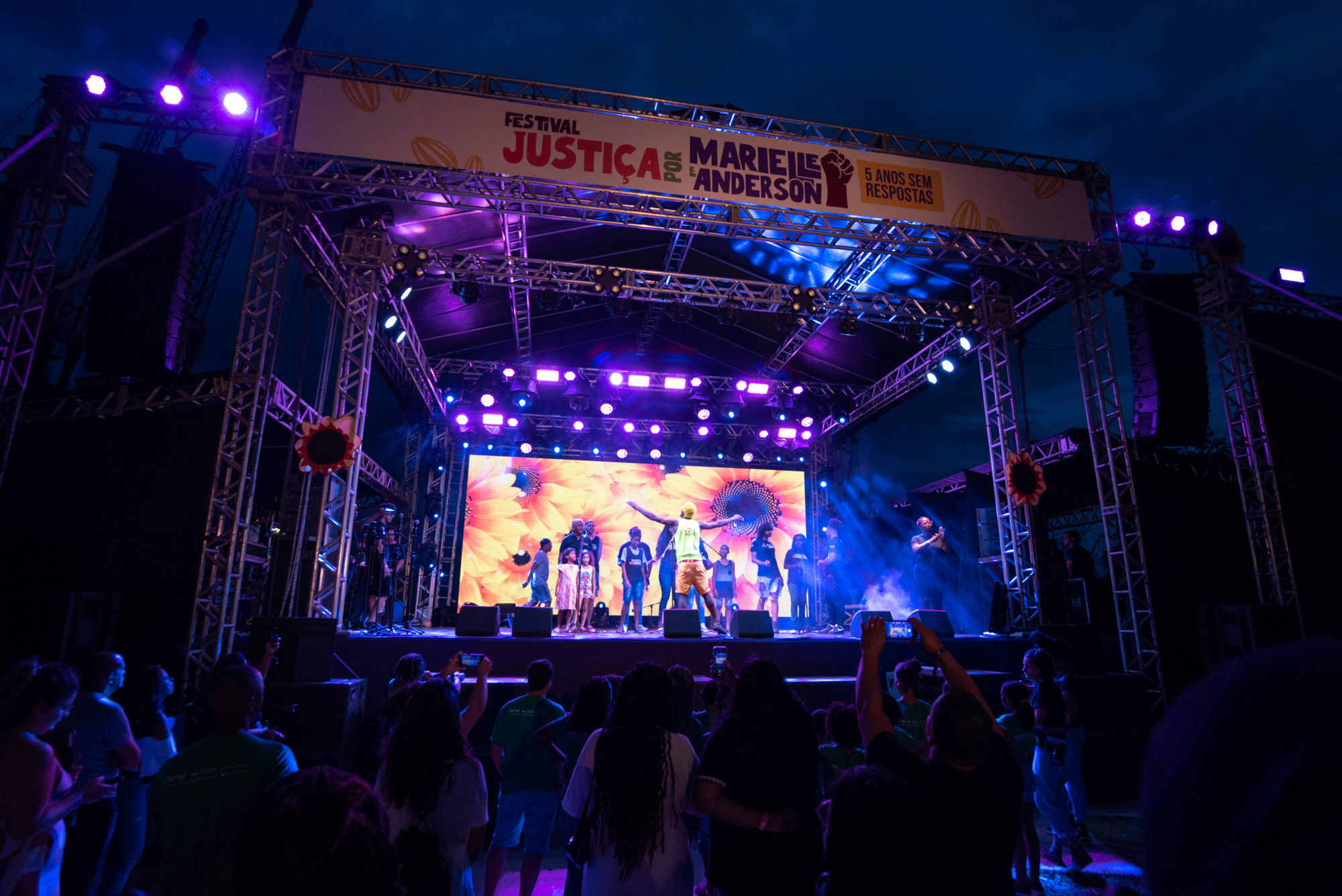 Talentos do Morro, uma das primeiras apresentações do Festival Justiça por Marielle e Anderson. Foto: Barbara Dias