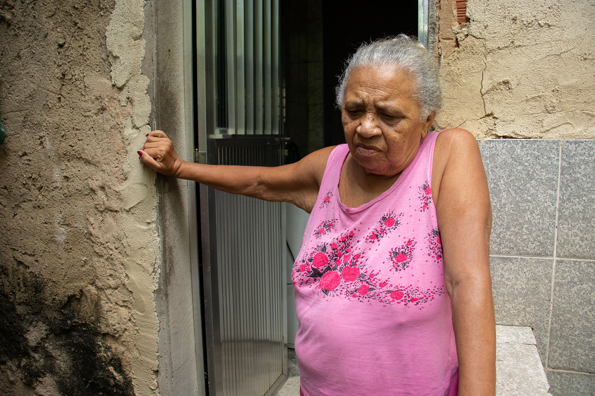Dona Elza, moradora do Pedacinho do Céu e uma das entrevistadas. Foto: João Fernando