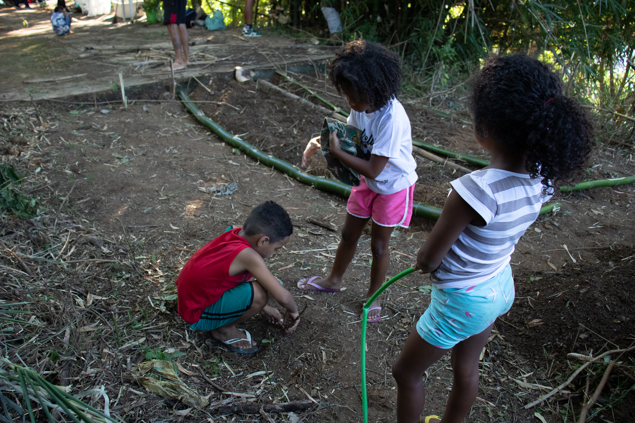 Crianças cria do Turano no mutirão no Pedacinho do Céu. Foto: João Fernando