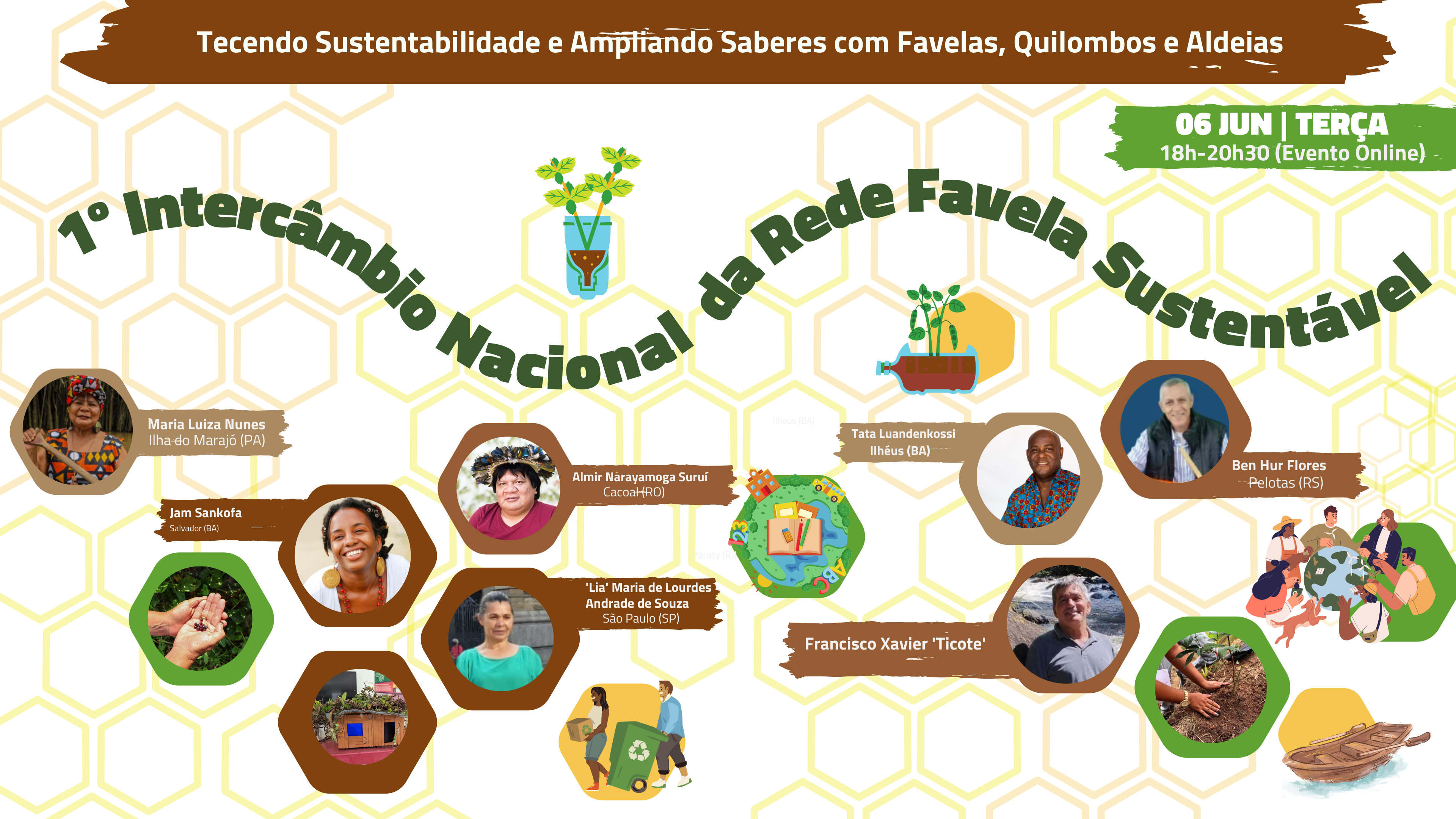 1º Intercâmbio Nacional da Rede Favela Sustentável Tecendo Sustentabilidade e Ampliando Saberes com Favelas, Quilombos e Aldeias.