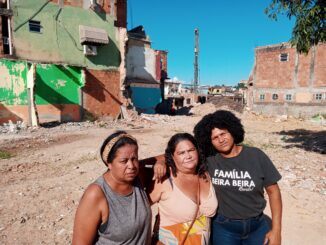 Da esquerda para direita, as moradoras e ativistas Glaucia Quirino, Rose Silva. Foto: Fabio Leon