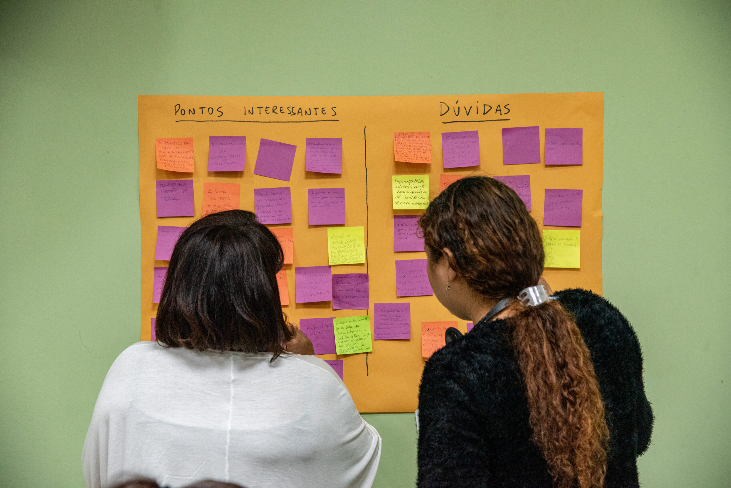 Participantes do evento escreveram sobre os pontos interessantes e dúvidas sobre as falas dos convidados Foto: Bárbara Dias