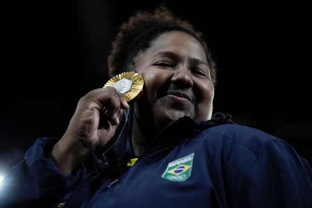 Beatriz Souza vence israelense e conquista medalha de ouro no judô. Foto: Alexandre Loureiro/Comitê Olímpico Brasileiro