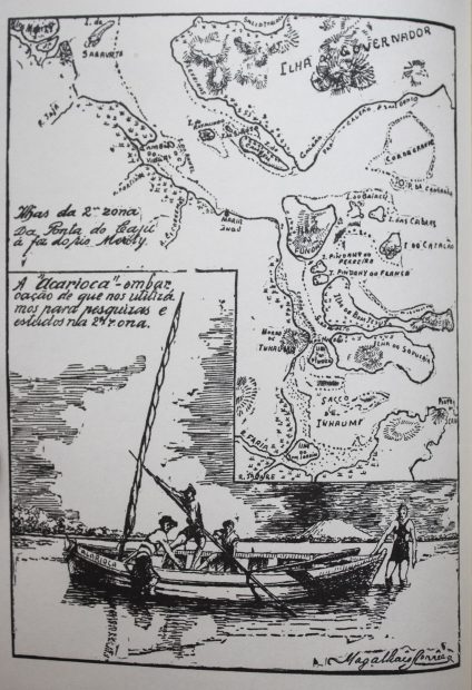 Ilustração da década de 1930 mostra uma Maré 'estritamente navegável', conforme relata o escritor Armando Magalhães Corrêa. Foto: Águas Cariocas/Reprodução 