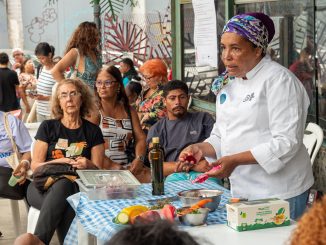 Honrando a culinária ancestral através do projeto Doces Lembranças, Claudia Queiroga apresentou receitas agroecológicas, tradicionais e que valorizam o aproveitamento integral dos alimentos. Foto: Bárbara Dias