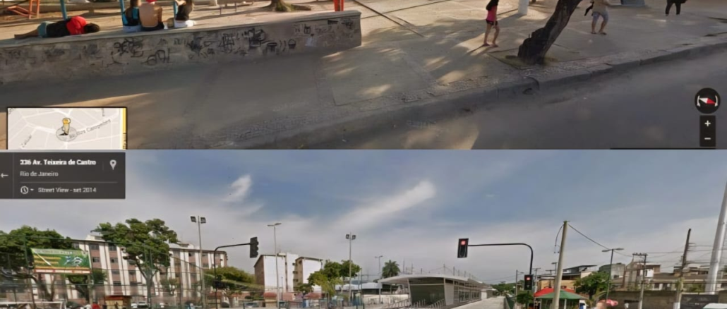 Praça Professor Mourão Filho, destruição das raras áreas públicas de lazer. Fonte: Google Street View