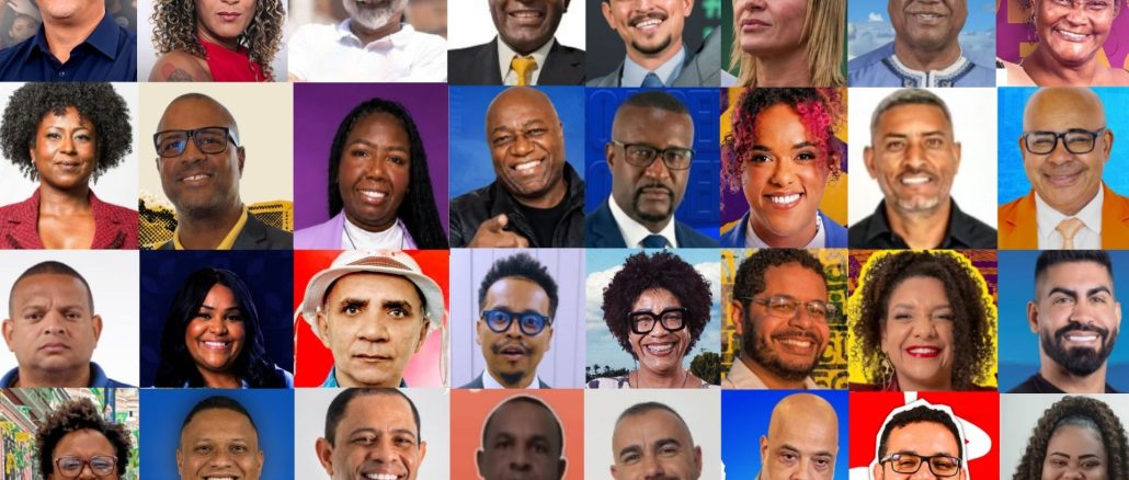 Alguns dos candidatos e candidatas a deputado estadual e federal que se autodeclaram crias ou moradores de favela que concorrem às eleições 2026. Montagem RioOnWatch